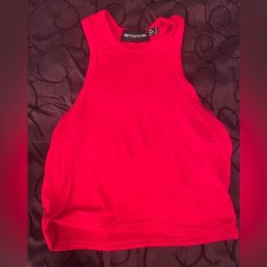 PrettyLittleThing crop top. Red. US size 0. Barely worn, very good condition.